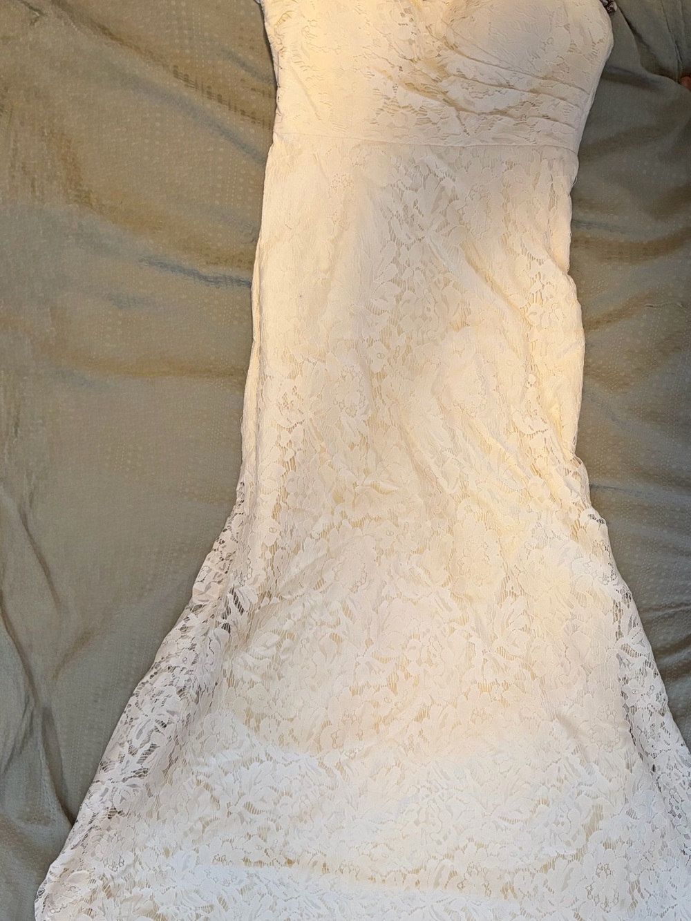 Jenny Yoo Strapless Lace Sweetheart Dress in Ivory - Picture 2 of 3